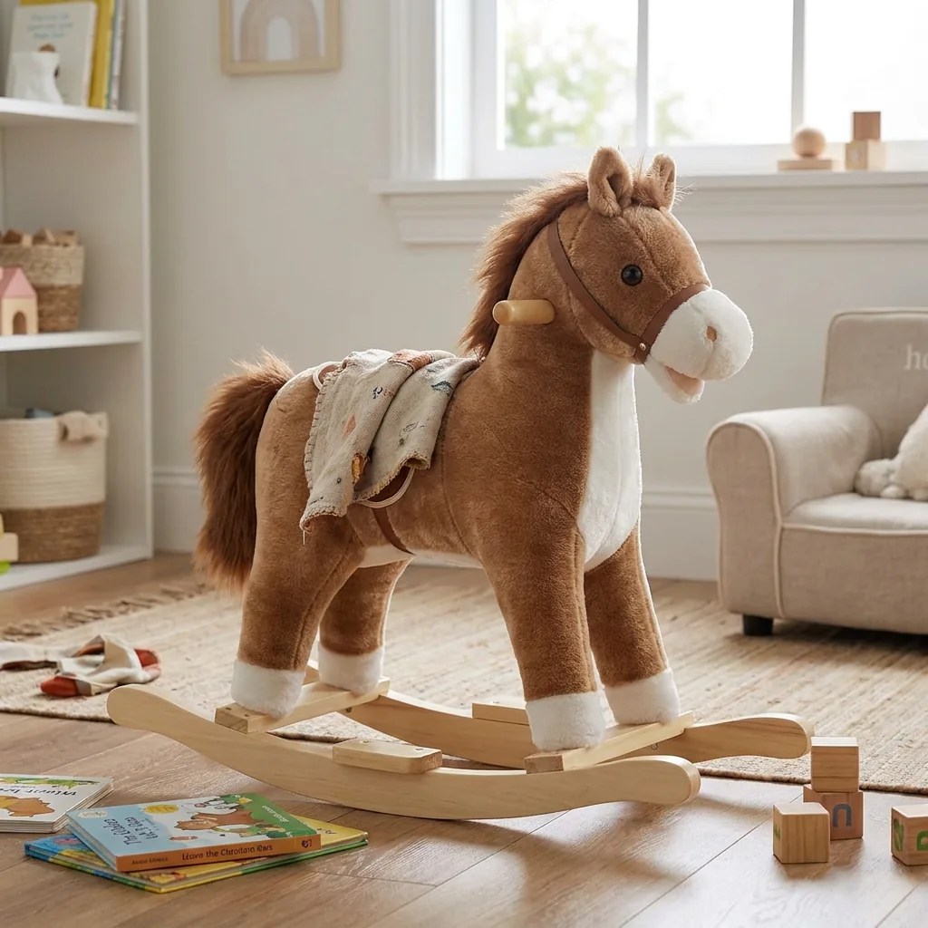 Quando o cavalo de baloiço da HOMCOM deixa de ser um capricho e passa a ser uma boa compra.