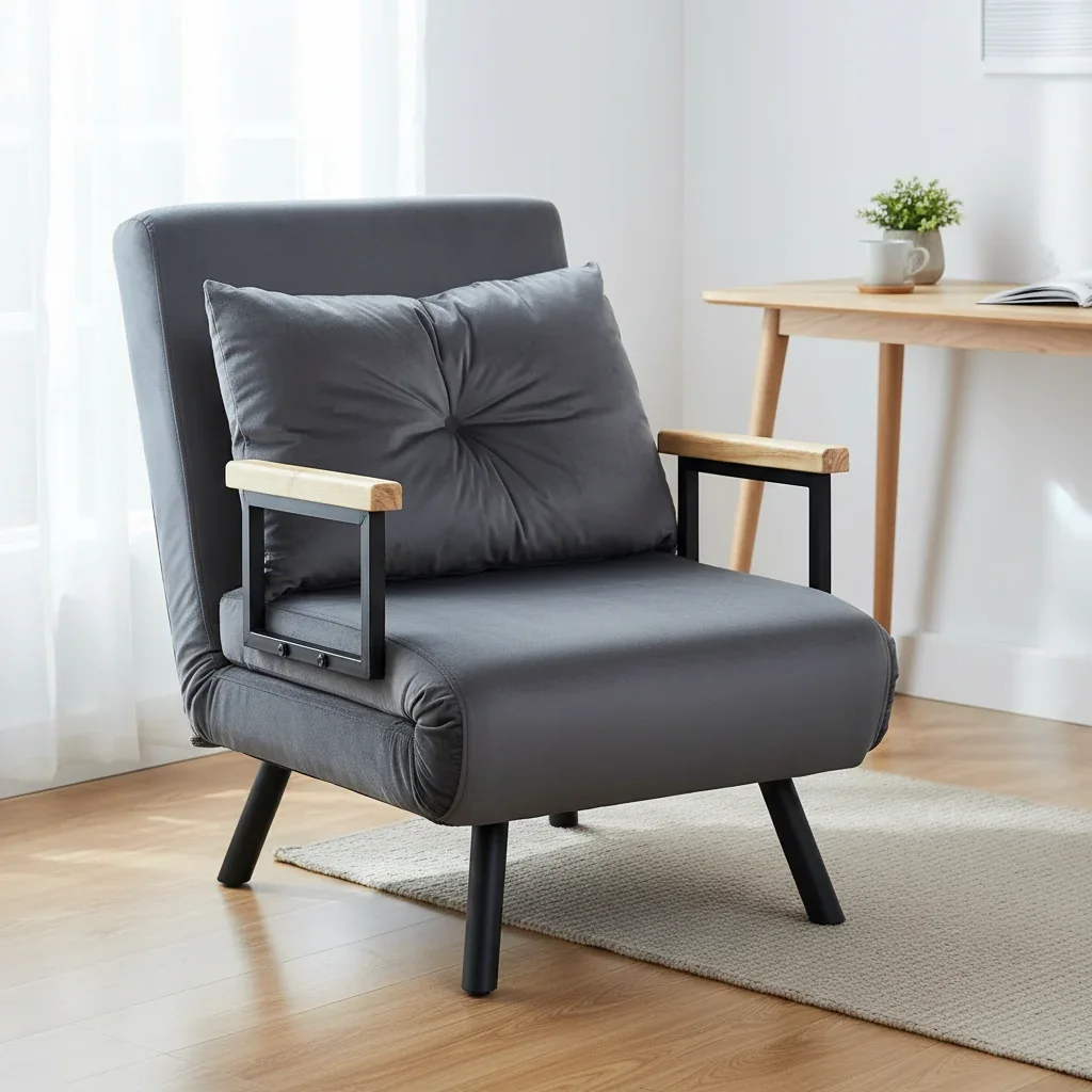 Sofá-cama compacto 4 em 1 de um lugar