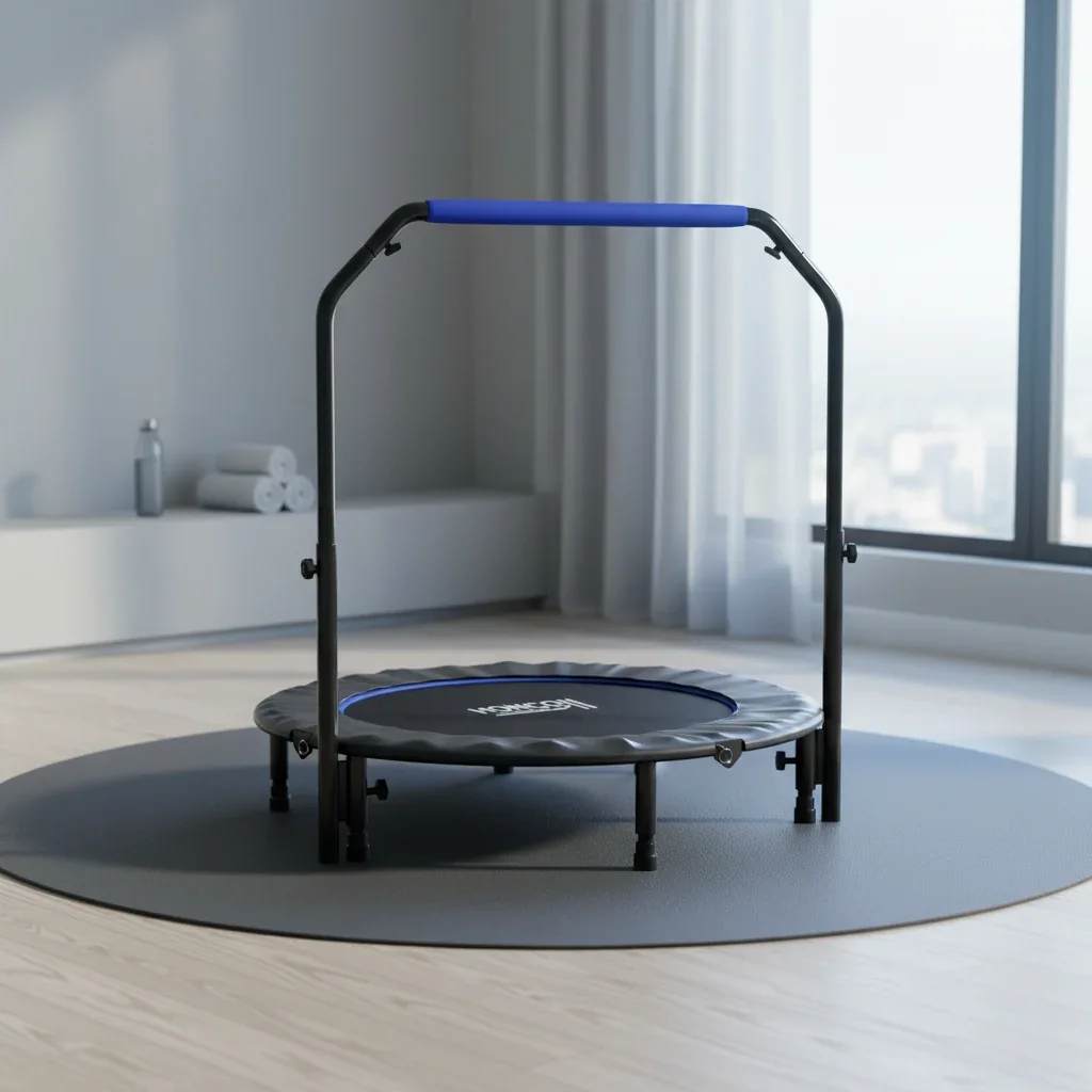 Cama Trampolim Dobrável HOMCOM de 122 cm com Guiador