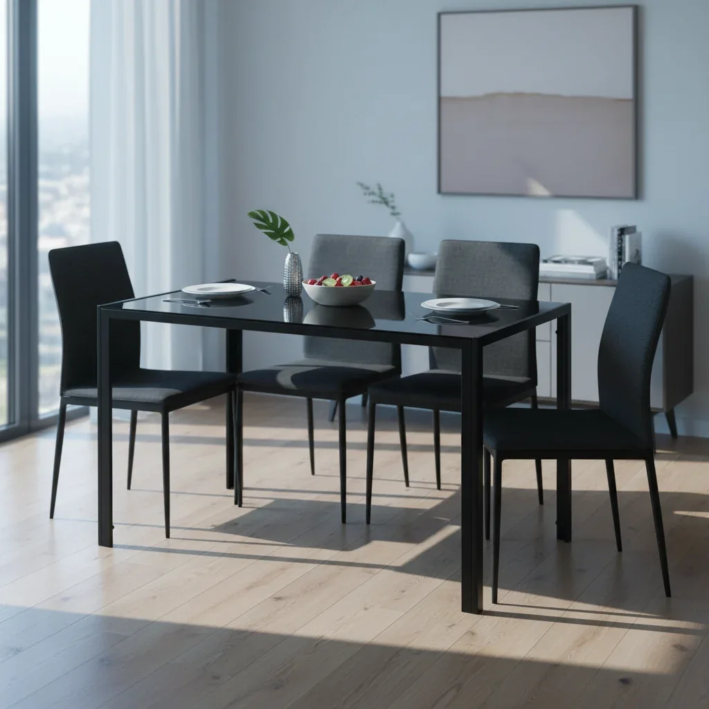 Mesa de Jantar em Vidro HOMCOM (120x60 cm)